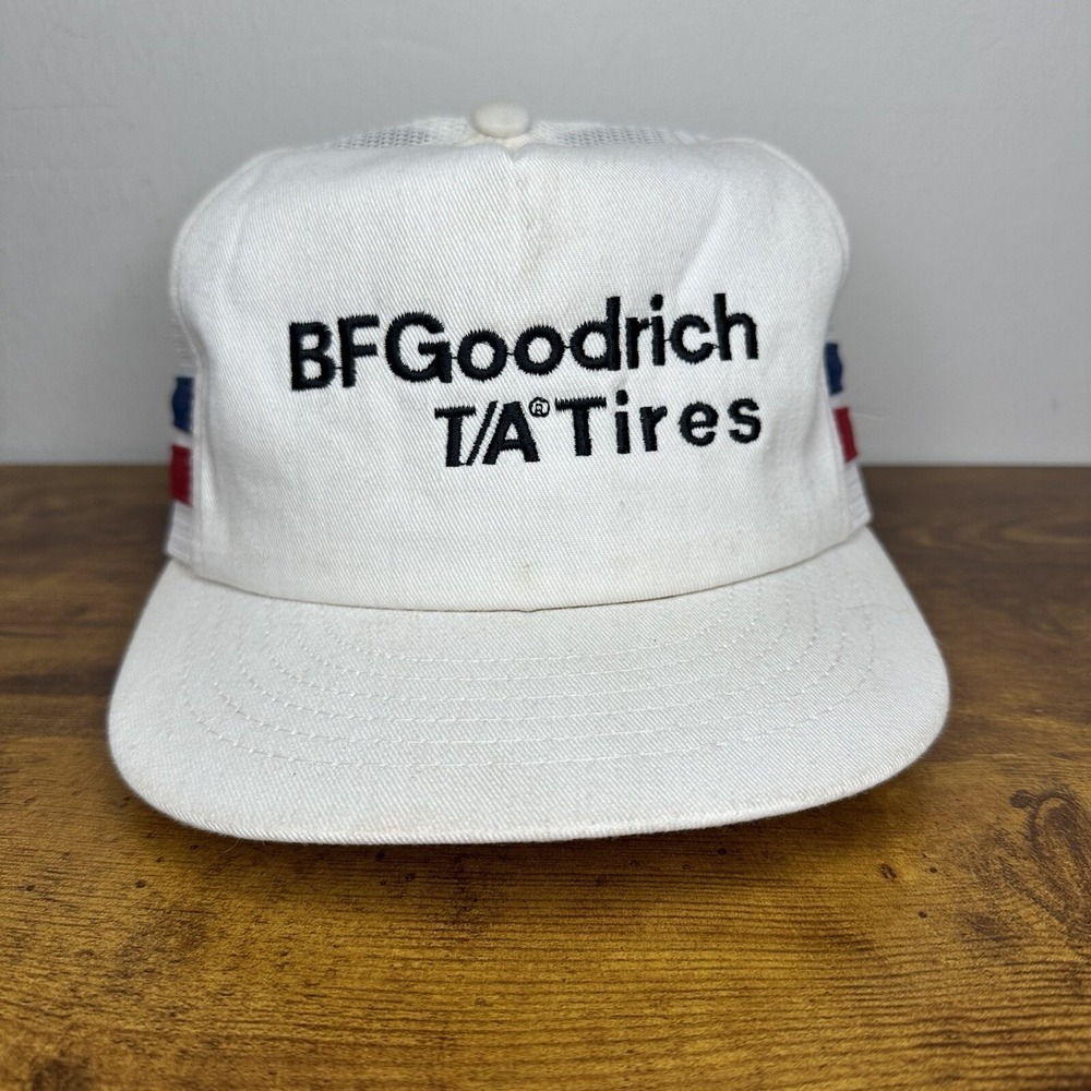 Vintage IBF Goodrich T/A Radials Tires 2 Stripe Mesh Trucker Snapback Hat 80s